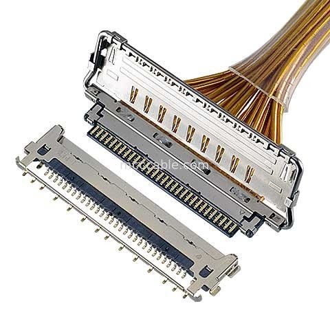 VS II 20846-020T 030T 040T 0,5 mm de passo, conector micro-coaxial de acoplamento horizontal