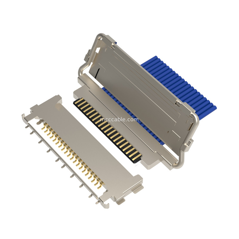 20846-020T-01 Conector micro-coaxial tipo acoplamento horizontal de 0,5 mm