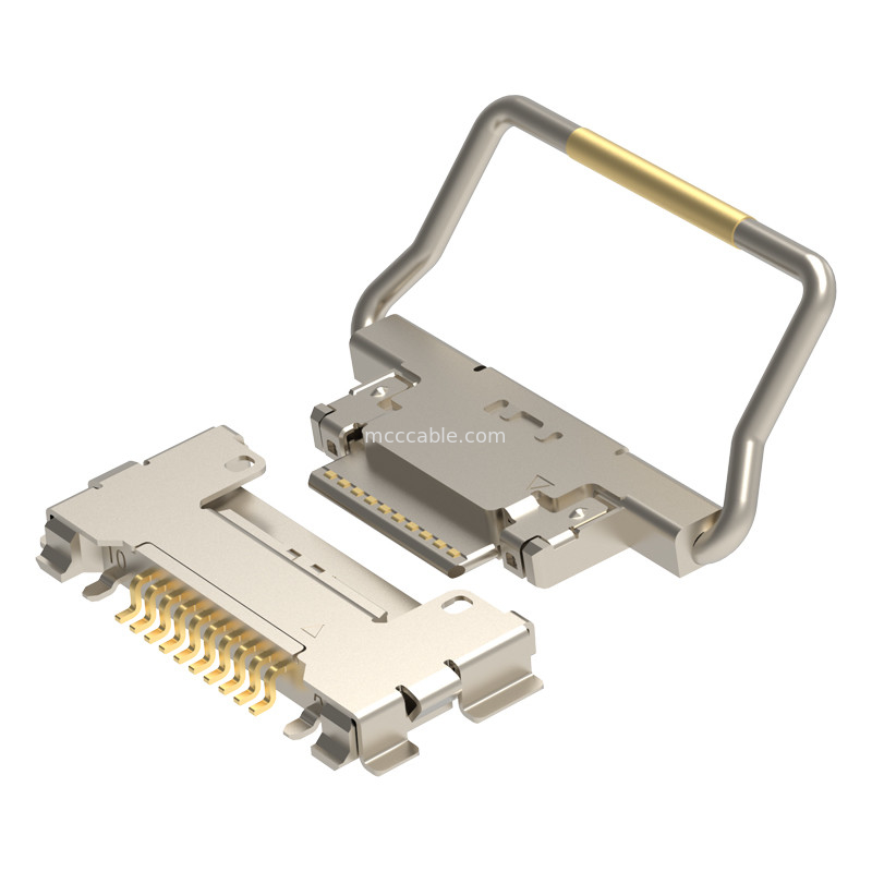 10p 20633-310T-01S Conector micro-coaxial com fechadura mecânica