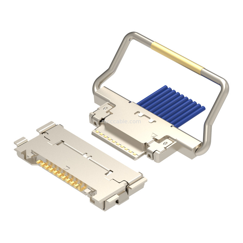 10p 20633-310T-01S Conector micro-coaxial com fechadura mecânica