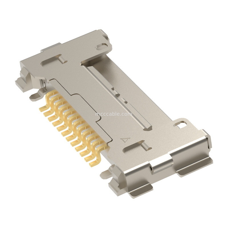12Pin 20633-212T-01S Plug For Micro Coaxial Cable Assembly 0,4 mm pitch Tipo de acoplamento horizontal