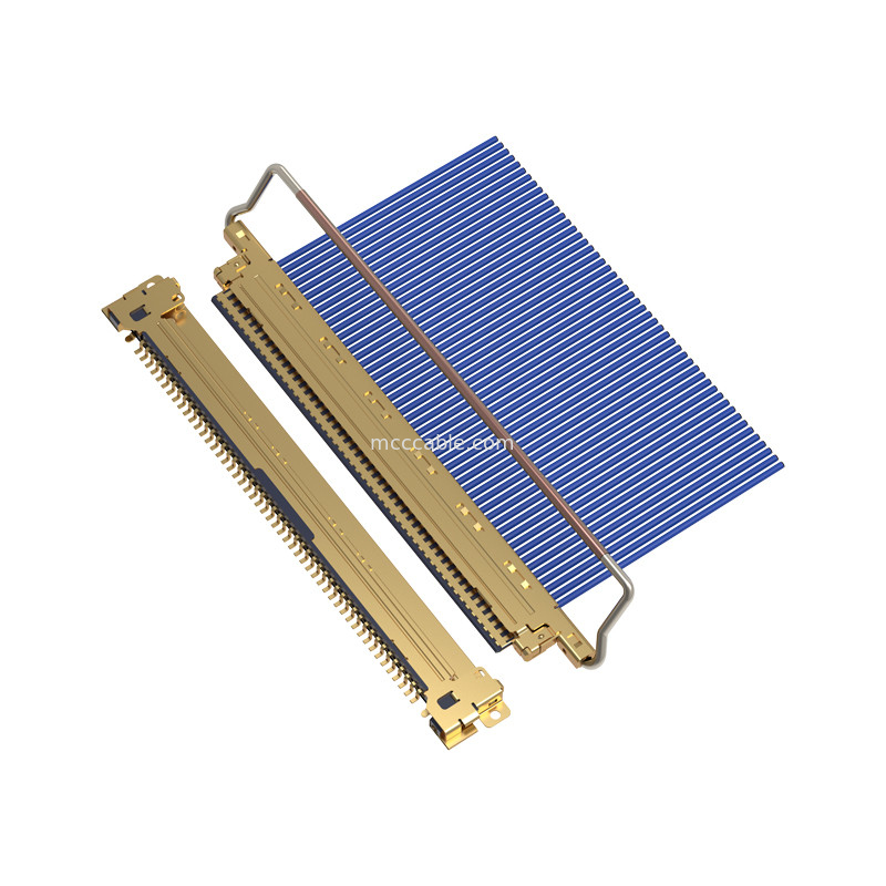 20453-250T-03S 50P 0,5 mm de inclinação Conector micro-coaxial tipo acoplamento horizontal