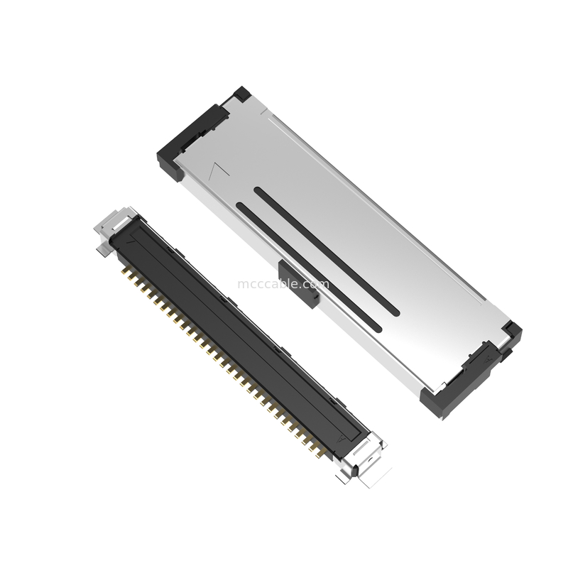 20437-030T-01 Tipo de acoplamento horizontal Conector micro-coaxial com bloqueio mecânico 30Pin 40P 50P 0,4 mm