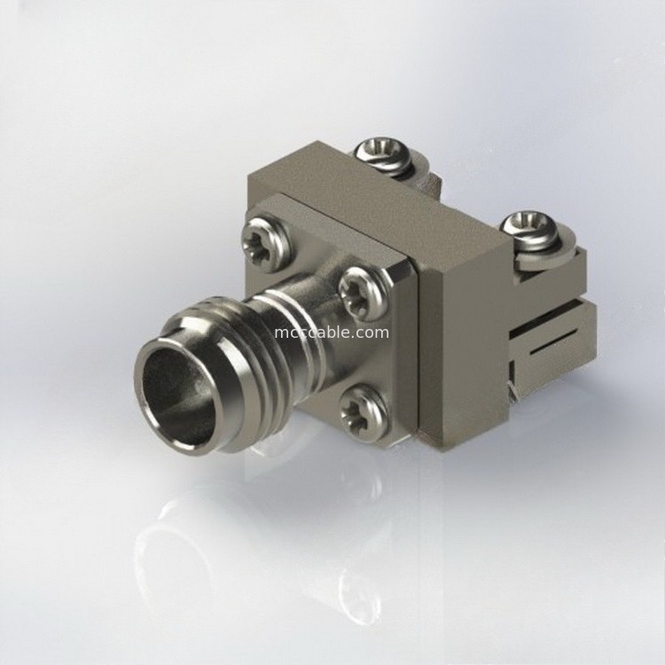 Flange dos conectores de cabo coaxial DC-50G de 2.4-KHD RF reta através do PWB 50 ohms