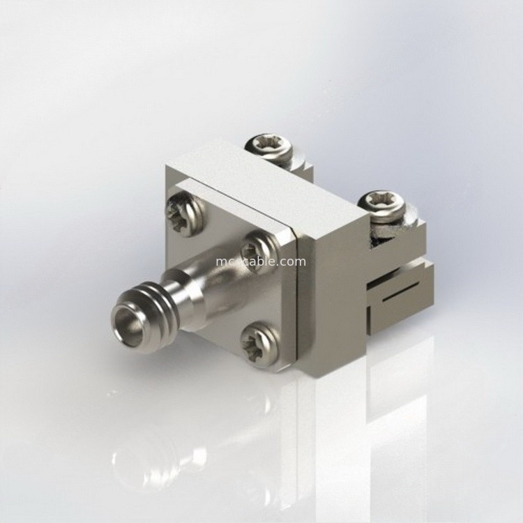 Flange dos conectores de cabo coaxial DC-50G de 2.4-KHD RF reta através do PWB 50 ohms