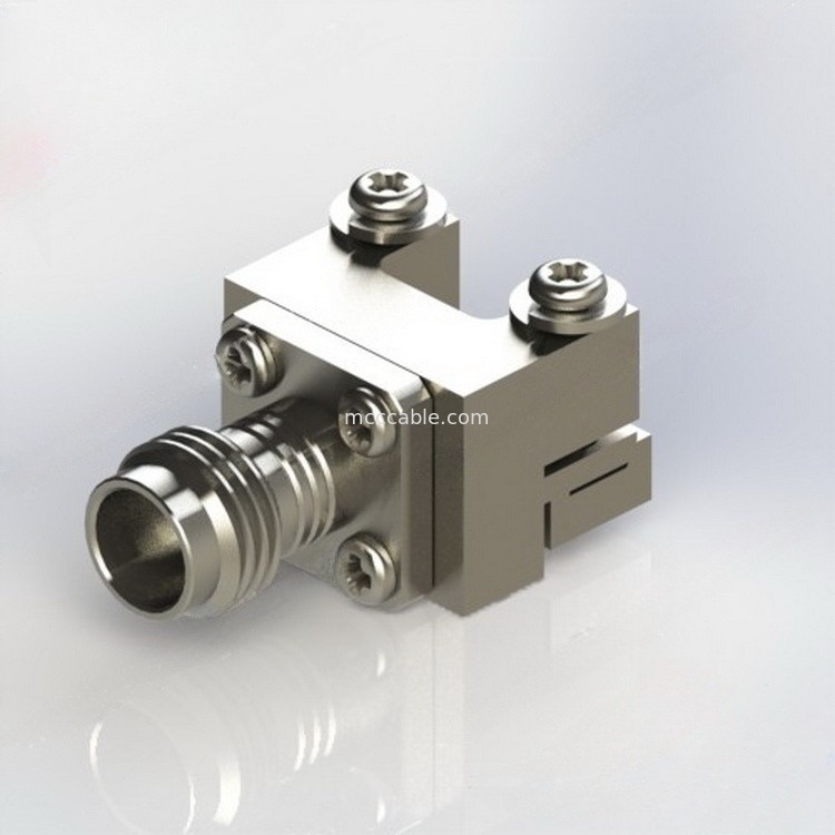 Flange dos conectores de cabo coaxial DC-50G de 2.4-KHD RF reta através do PWB 50 ohms