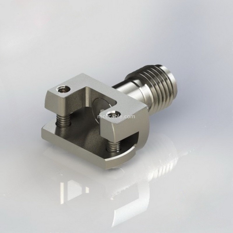Flange dos conectores de cabo coaxial DC-50G de 2.4-KHD RF reta através do PWB 50 ohms