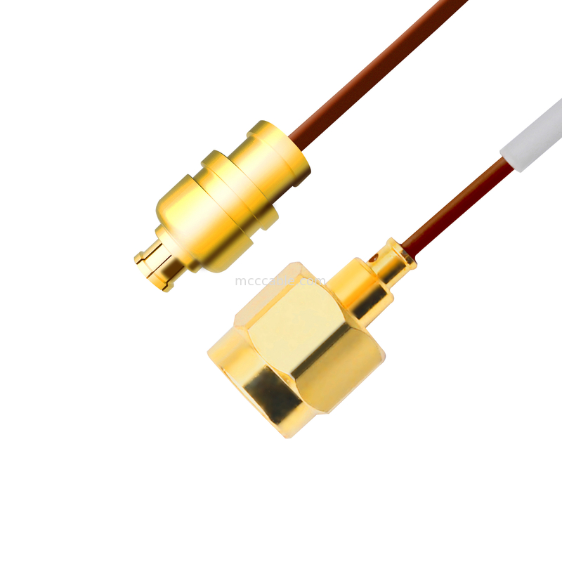0,047 tomadas retas masculinas Te 1996771-1 de Sma do cabo coaxial 5G semi rígido a Smpm Jack fêmea