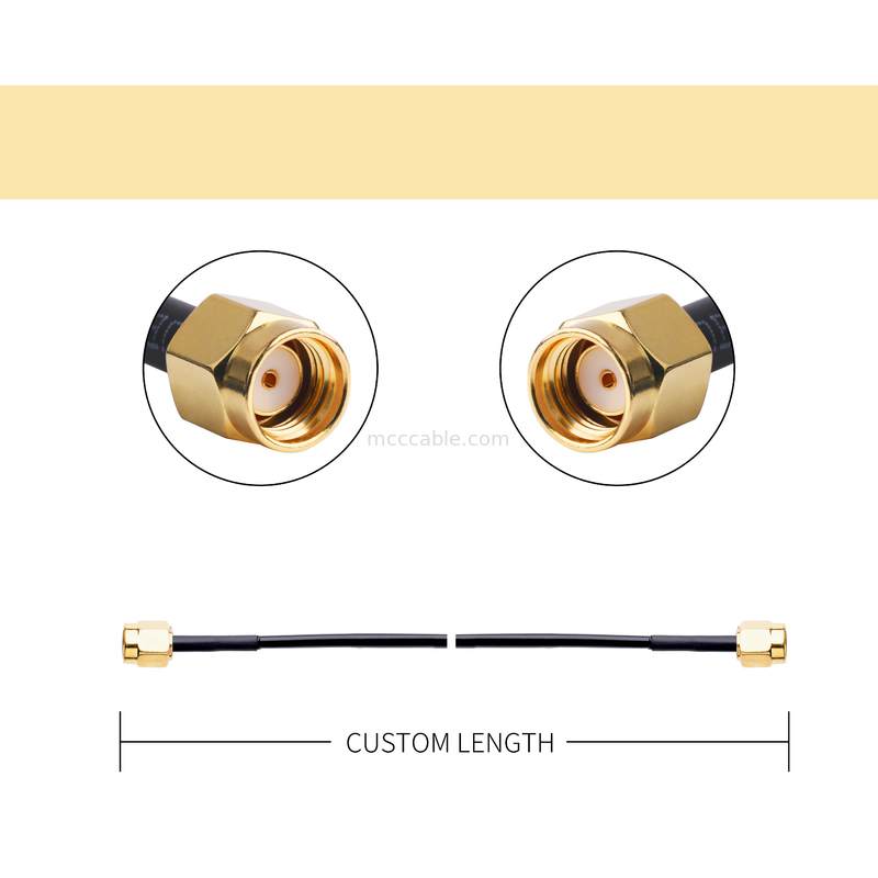 Conector de RF 50 ohm Impedância Lmr100 RF Cabo coaxial Cable preto LCD lvds cabo samtec cabo de alta velocidade