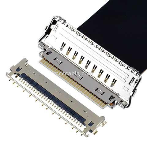 Micro-cabo coaxial 20862-040T-01 40P Conector de conector FPC de tipo de acoplamento horizontal Totalmente blindado com terra multiponto