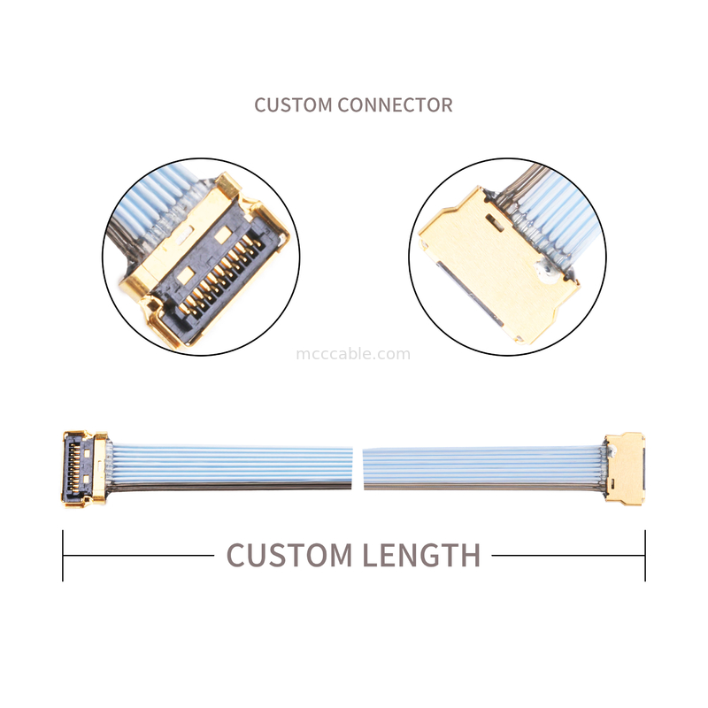 CABLO LVDS 10P 0,35 mm Pitch 20857-010T-01 CABLO DE CONSTRUÇÃO PARA CABLO de micro-cabo coaxial