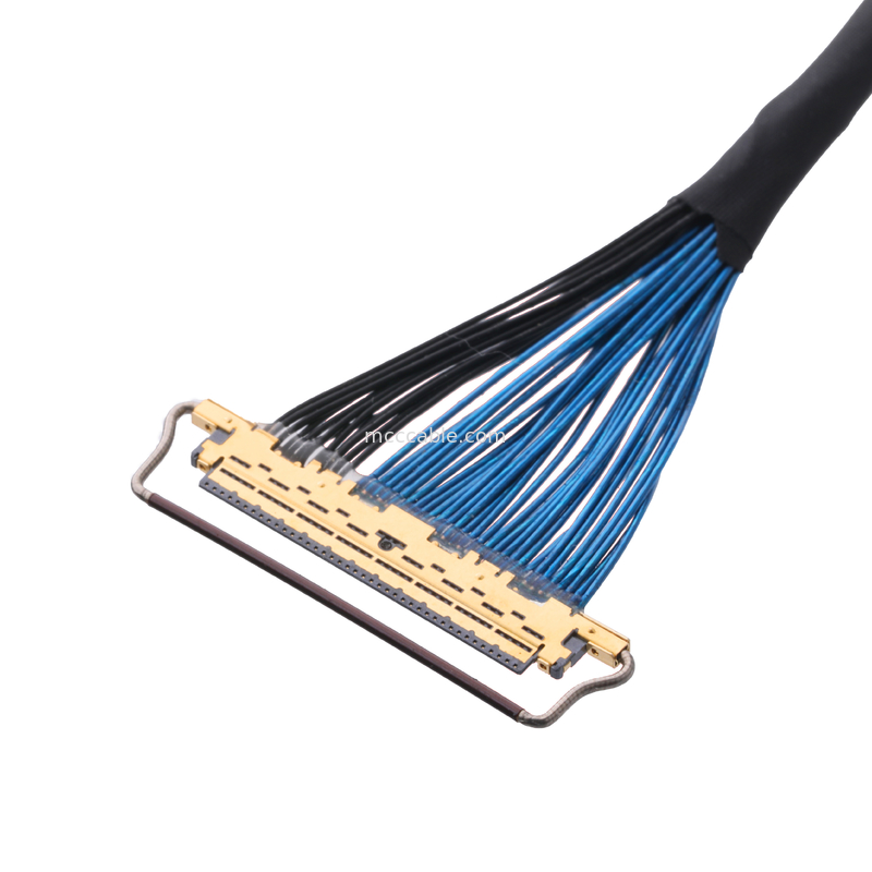 20633-250T-01S 50P 0,4 mm de inclinação Tipo de acoplamento horizontal Conector micro-coaxial com bloqueio mecânico