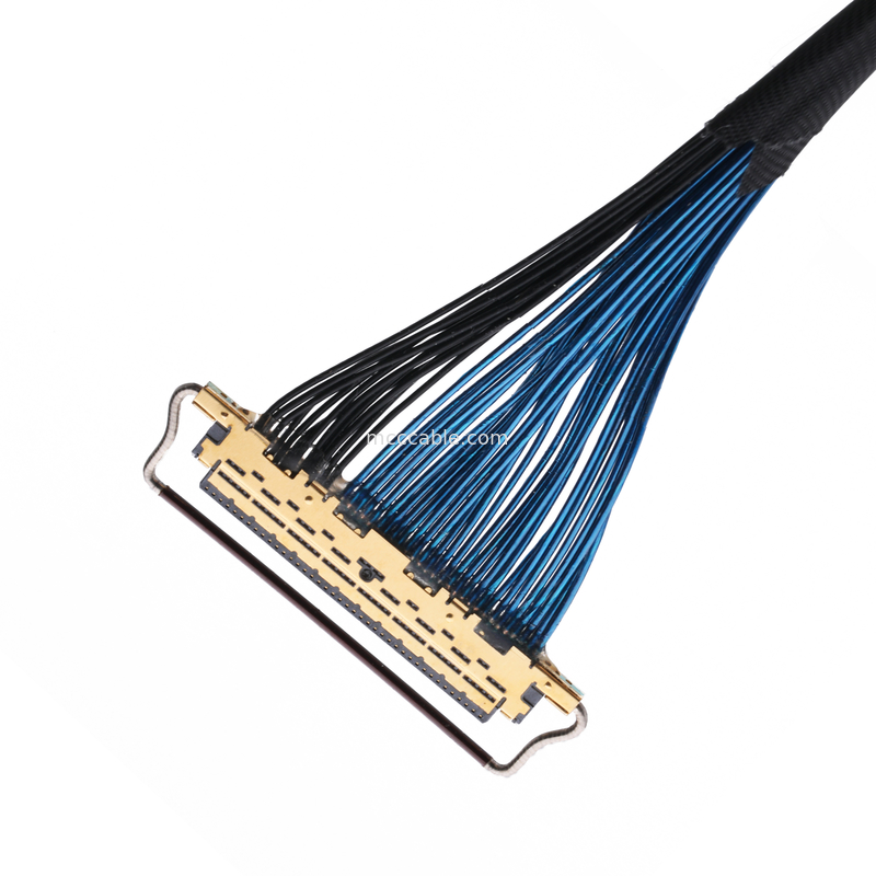20633-250T-01S 50P 0,4 mm de inclinação Tipo de acoplamento horizontal Conector micro-coaxial com bloqueio mecânico