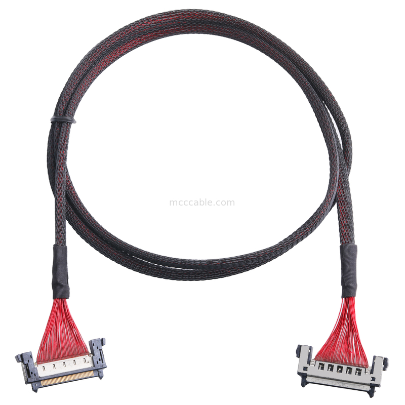 Conjunto de cabo JAE do LCD Lvds FI-RE41CL ao chicote de fios do fio de Molex do passo do FI RE41CL 0.3mm