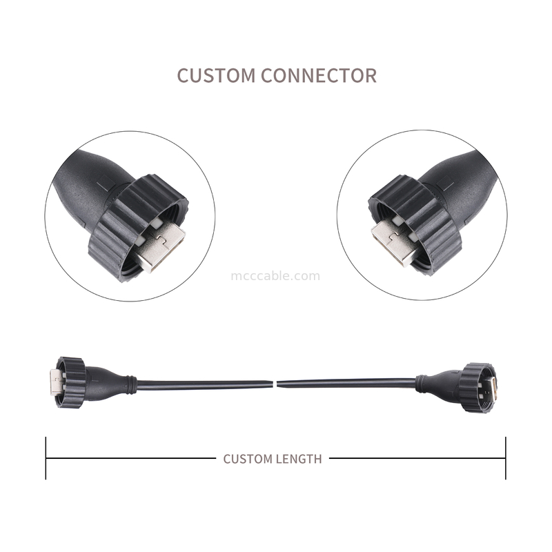 Tipo tipo A A USB2.0 masculino masculino do tipo de USB2.0 A um cabo do conector industrial