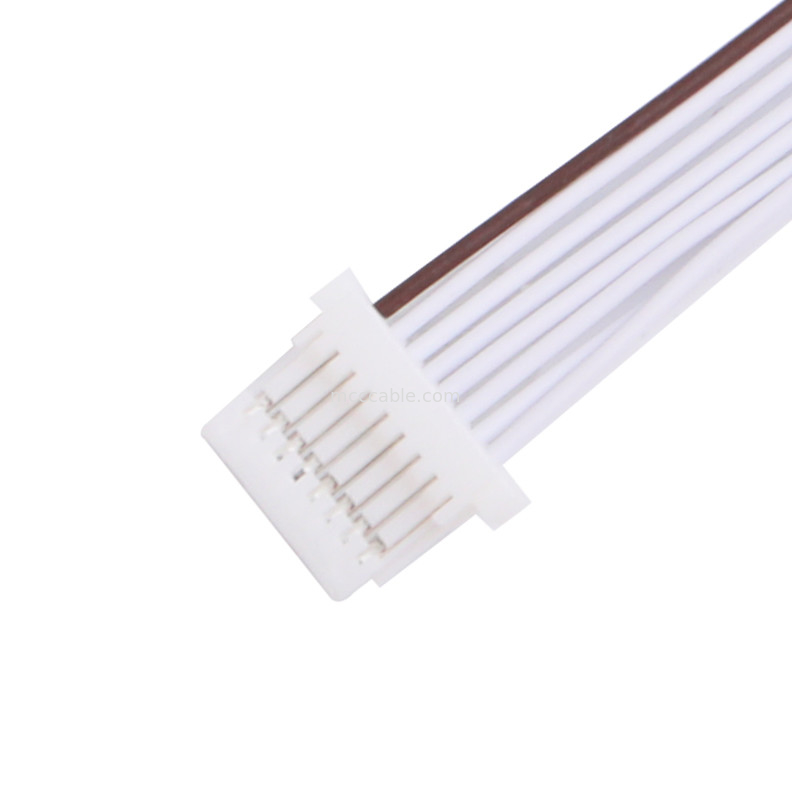 0.80mm 8 chicote de fios JST SHR-08V-S-B do fio do conjunto de cabo do PVC LVDS do PIN