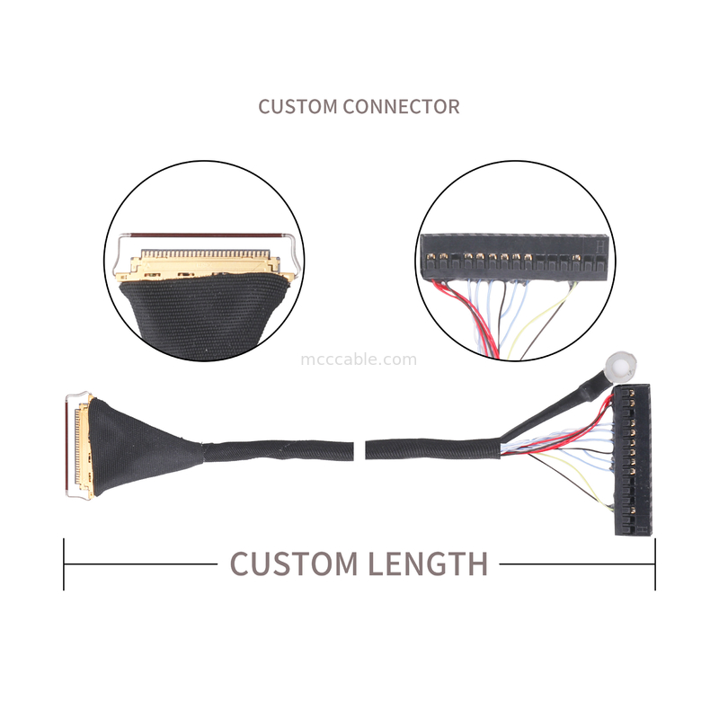Cable Lvds edp Pitch 0.5mm Cable coaxial Assemblagem Corpo Original Pull Ring ou Imitação