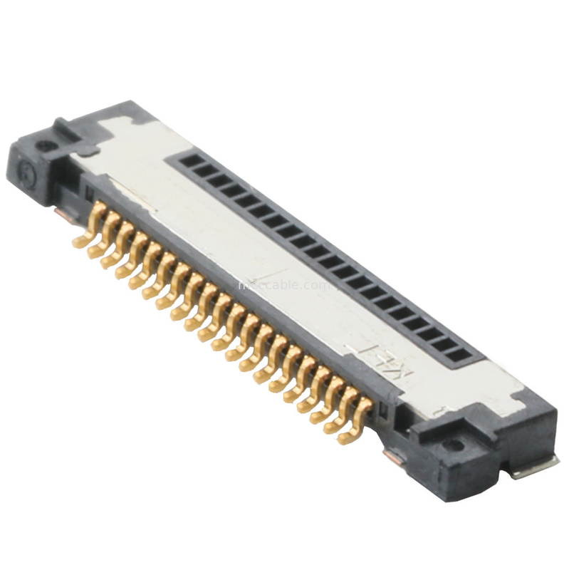 O conector de cabo coaxial do micro do lado da placa é tipo do ângulo direito