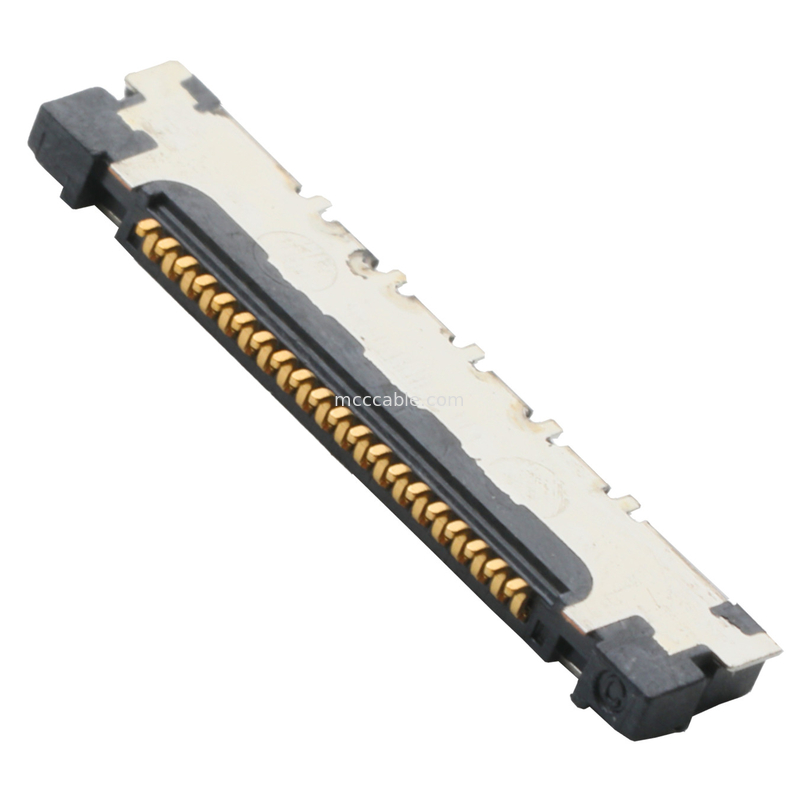O conector de cabo coaxial do micro do lado da placa é tipo do ângulo direito
