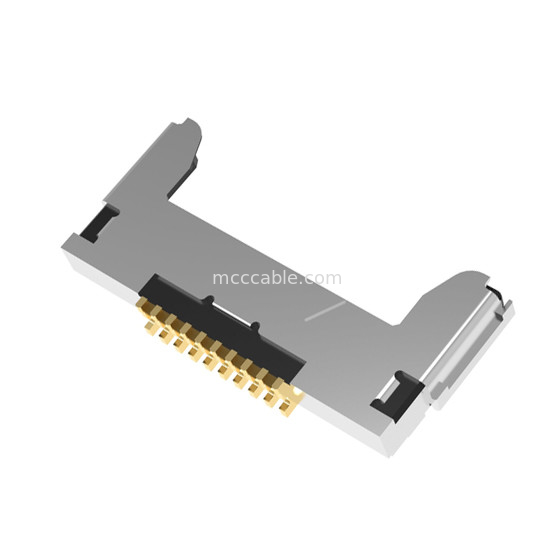 Conjunto de cabo micro coaxial Lvds de 10 pinos 20345-010T-32R Conector microcoaxial tipo acoplamento horizontal de 0,4 mm