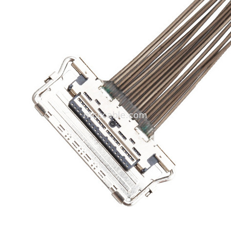 conector coaxial da exposição dos lvds de  20679-20p do cabo do EDP do passo LVDS de 0.4mm micro
