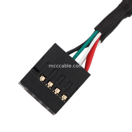 Conjunto de cabo 2×5 do chicote de fios do fio do comprimento de HSG 100mm Pin Black To PHD-2×5P
