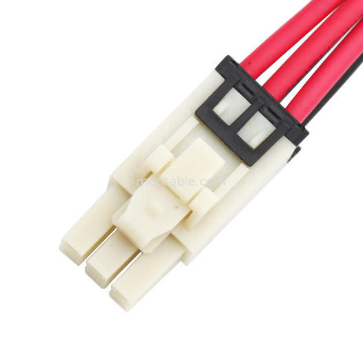 6 conjunto de chicote de fios Molex do fio do comprimento do Pin 100mm 1722582106 a 4 Pin TE 208130-1
