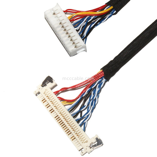 Customize comprimento 2.0mm Pitch Lvds Cable Assembly 30 pin  DF11-24DS-2C para FI-X3OHL OEM/ODM