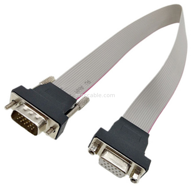 Homem de VGA HDB15 ao conector fêmea da exposição dos lvds do conector do cabo de fita 15pin