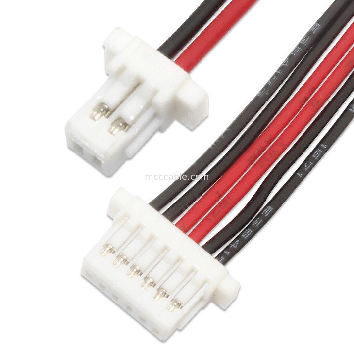 O transporte do cabo de Jst e a manipulação de 1,0 a 6Pin SH1.0 PRENDEM o conector de 500MM Jst ao chicote de fios feito sob encomenda estanhado 3mm do fio