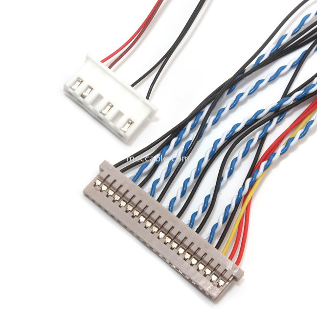 Passo Df19 do contato do conjunto de cabo 1.0mm do Pin LVDS de  30 1.25mm a Df14