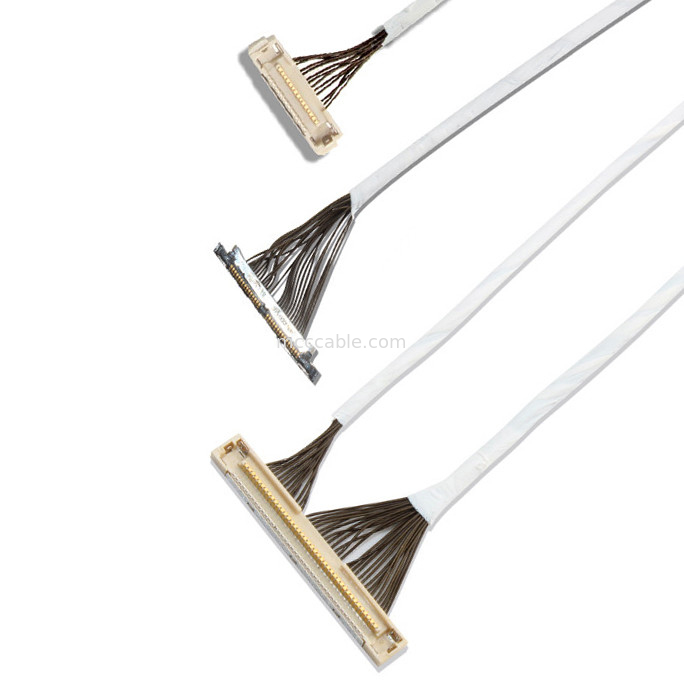 Conector da exposição de 46 lvds do comprimento do cabo coaxial DF36 40P 0.4SD 150MM Calibre de diâmetro de fios Calibre de diâmetro de fios 42 micro