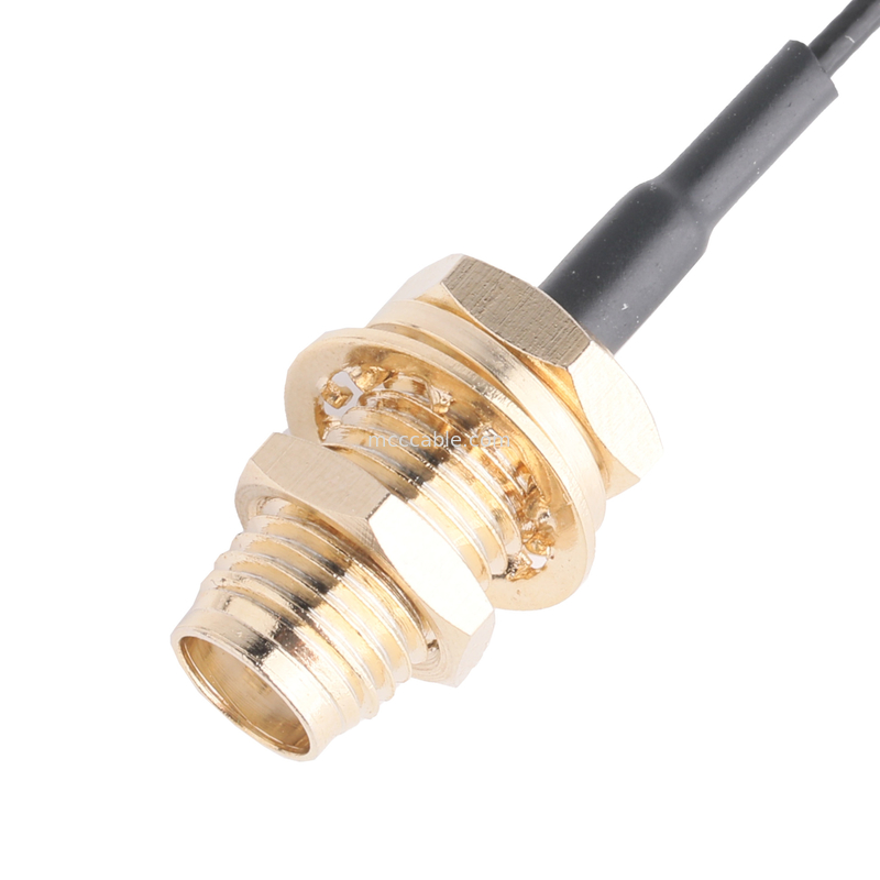Adaptadores de conector OEM ODM RF Conector de cabo coaxial Adaptador SMA-F-Jack para plugue personalizado