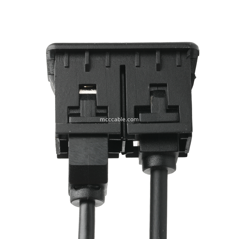 Estéreo masculino AUXILIAR de Jack 3.5mm do cabo de extensão de ISOBUS para o cabo do soquete de O Jack USB