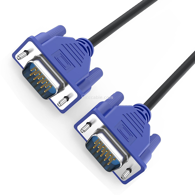 Homem ao conector de cabo flexível liso masculino da fita para o monitor do computador da tevê