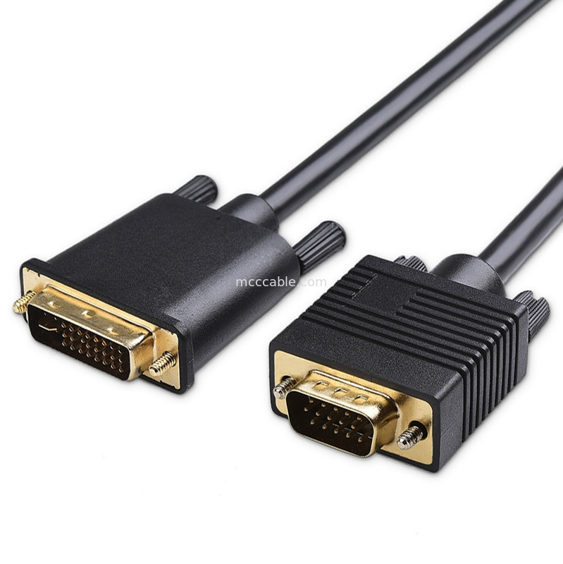 ROHS DVI-I 24+5 Pin para VGA Cable LVDS LCD Assembly Connector OEM / ODM