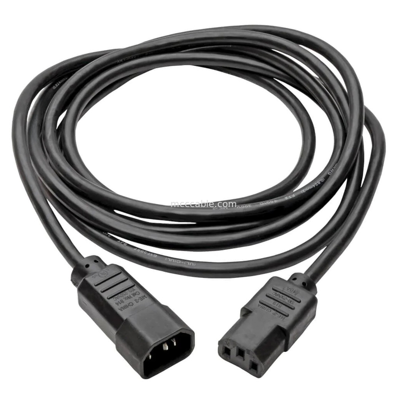 C13 para C14 10a 250v cabo de alimentação 18 Awg C14 Mate com uma tomada de C13