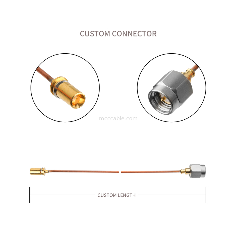 Cabo coaxial semi-rígido de Rohs Vita 67 Smpm Plug Directo para Sma Male Plug Directo Sro47