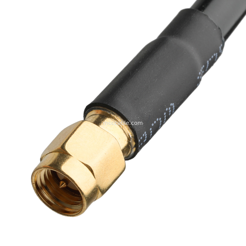 Conector RF Lmr-240 Cabos RF de baixa perda Negro Sma Macho Plug Directo Para N Macho Plug Plug Ângulo Direito