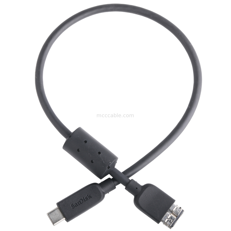Rohs External Hard Drive Cable Usb-C para Micro Usb 3.1 Gen 2 10 Gbps Comprimento Personalizar