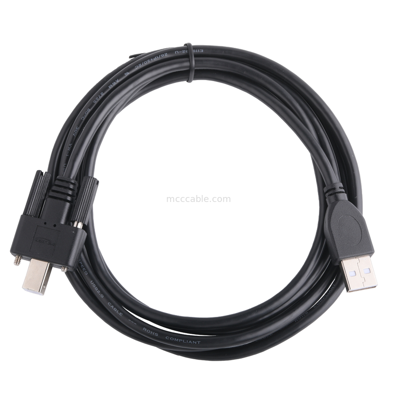 Cable de conector de impressora UL USB 2.0 Tipo A para Tipo B Bloqueio