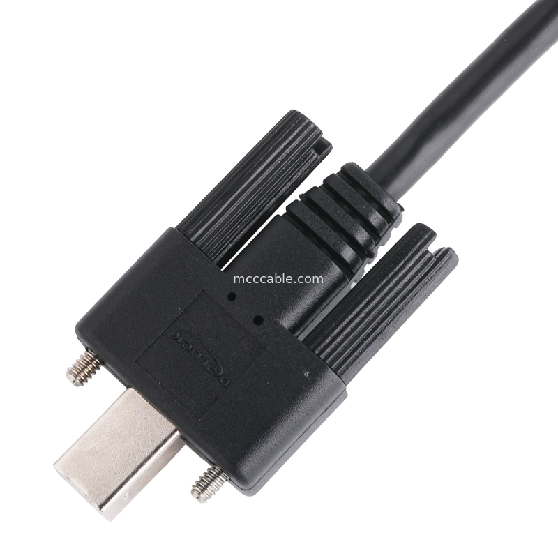 Cable de conector de impressora UL USB 2.0 Tipo A para Tipo B Bloqueio