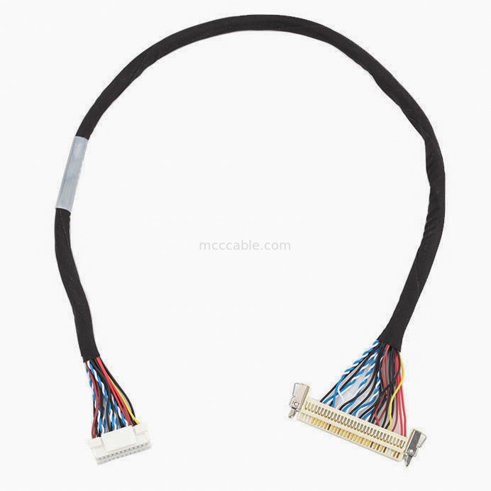 o comprimento do conjunto de cabo de 24pin MOLEX 504186-2400 30pin JAE FI-X30HL LCD LVDS personaliza