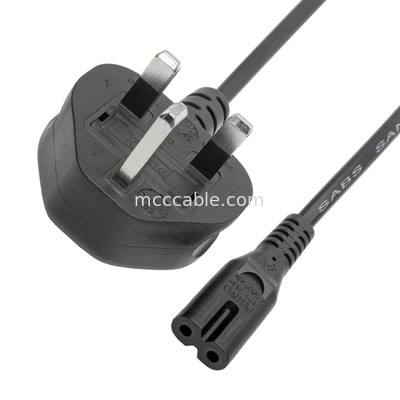 Cabo de alimentação elétrica Rohs Bs1363 para C7 2.5a 6 Ft 220v Interior