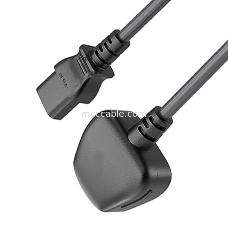 C13 para o Reino Unido Plug Power Cord Bs1363 18awg 250v comprimento Adequado para a maioria dos computadores, impressoras e outros dispositivos OEM / Odm