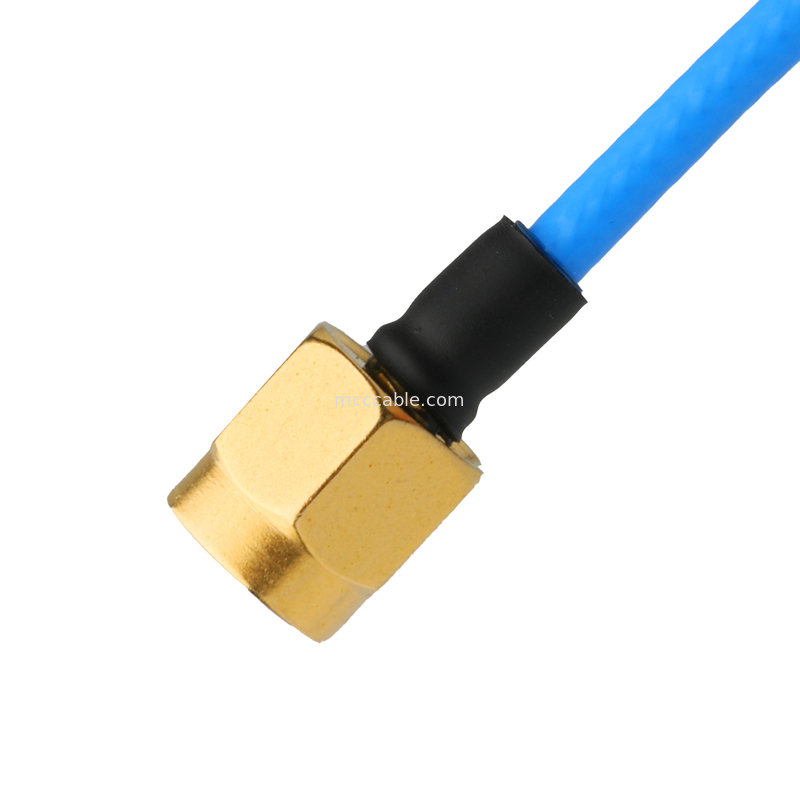 Conector de RF Low PIM Coaxial Cable Assemblies Flexível TFT-5G-402 Double Shielded com Blue FEP Jacket