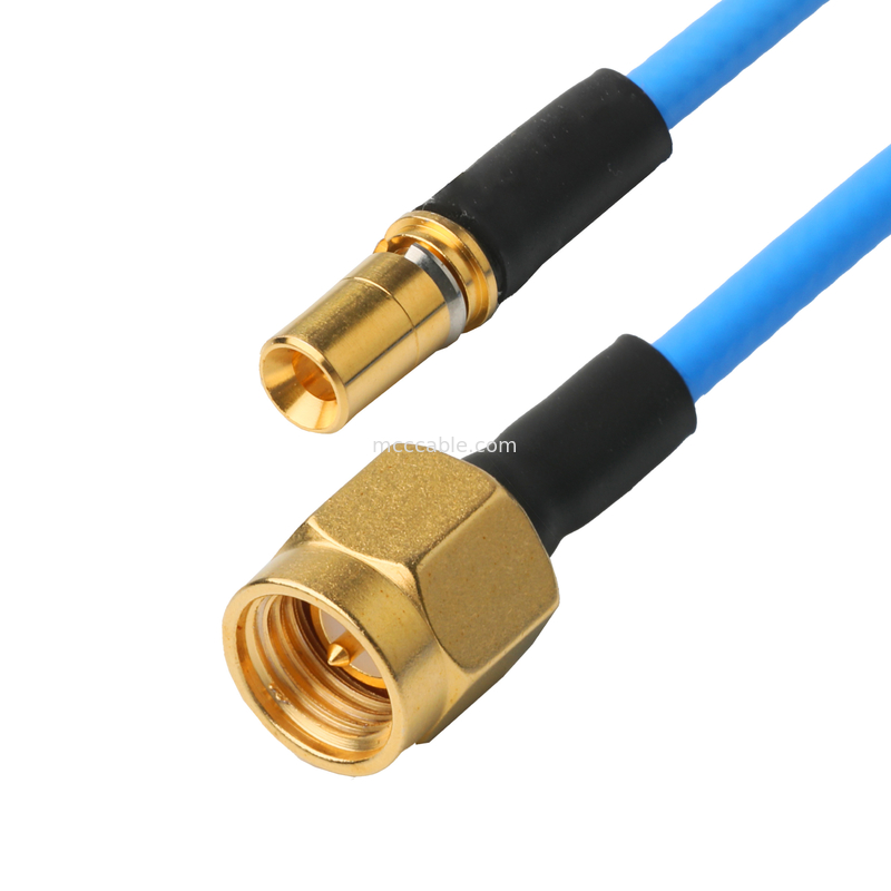 Conector de RF Low PIM Coaxial Cable Assemblies Flexível TFT-5G-402 Double Shielded com Blue FEP Jacket