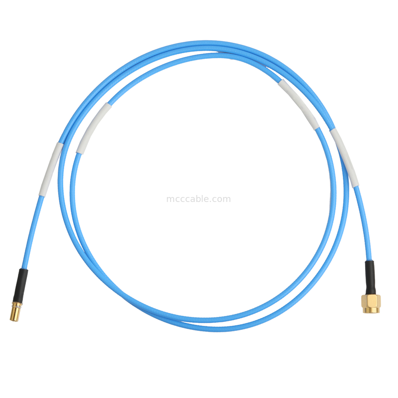 Conector de RF Low PIM Coaxial Cable Assemblies Flexível TFT-5G-402 Double Shielded com Blue FEP Jacket