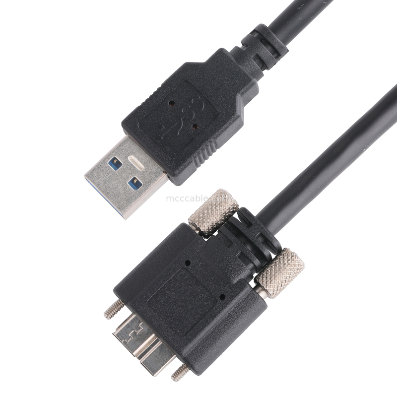 Cor preta 5gbps Usb 3.0 para Usb Micro B Comprimento do cabo de carregamento Personalizar Rohs