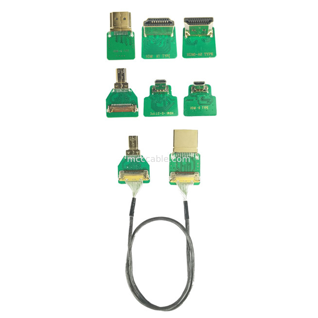 Adaptadores de conector 20525-020E-02 para o tipo Hdmi Adaptador de cabo Hdmi cabeça reta Hdmi-A passo 0,4mm